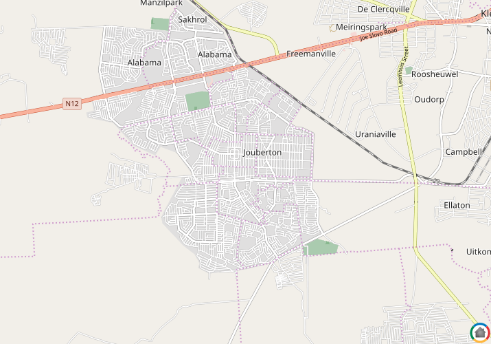 Map location of Jouberton